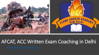 AFCAT ACC Written Exam Coaching in Delhi