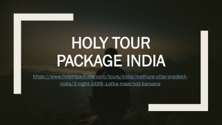 Holy tour package India