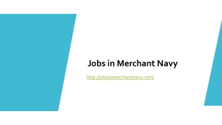 Jobs in Merchant Navy