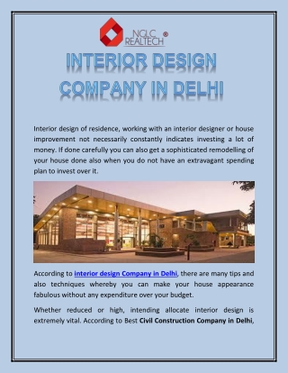 interior Design Company in Delhi