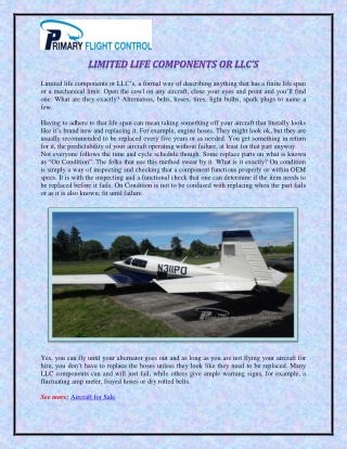 LIMITED LIFE COMPONENTS OR LLC’S