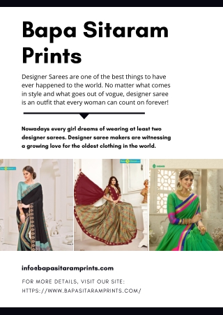 Designer Sarees Wholesaler in Surat