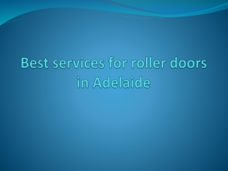 Best services for roller doors in Adelaide