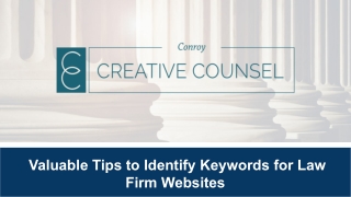 Valuable Tips to Identify Keywords for Law Firm Websites