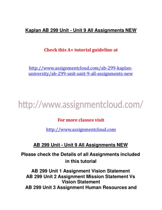AB 299 Entire Course NEW