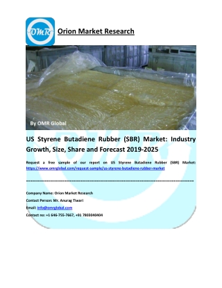 US Styrene Butadiene Rubber (SBR) Market: Size, Share, Growth, Industry Analysis, Opportunities and Forecast 2019-2025