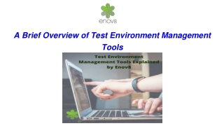 A Brief Overview of Test Environment Management Tools