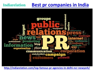 Choose one of the best pr companies in india