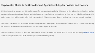 Step-by-step Guide to Build On-demand Appointment App for Patients and Doctors