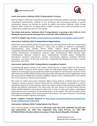 Anti-nuclear Antibody (ANA) Testing Market