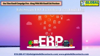 EchoStream ERP Technology Users Email List