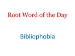 Root Word of the Day