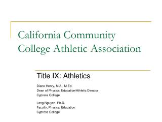 California Community College Athletic Association