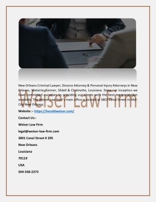 Divorce lawyer New Orleans_haroldweiser.com