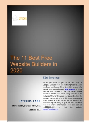 The 11 Best Free Website Builders in 2020