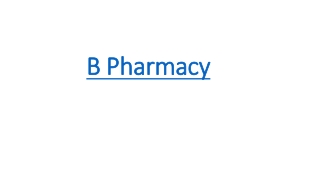 B Pharmacy