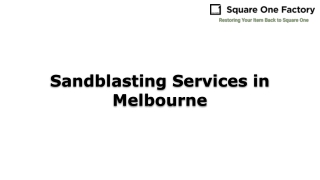 Sandblasting Services in Melbourne