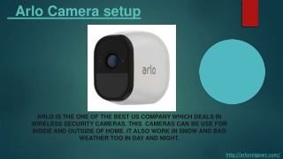 Arlo Camera Setup