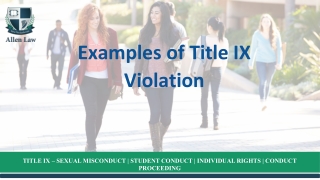 Examples of Title IX Violation