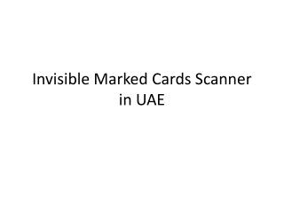 Invisible Marked Cards Scannerin UAE