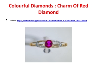 Colourful Diamonds - Charm Of Red Diamond