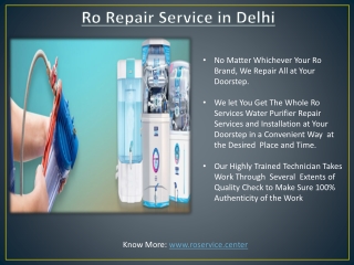 Ro Repair Service in Delhi