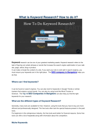How to do keyword research?