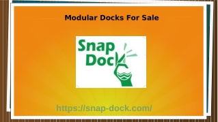 Modular Docks For Sale