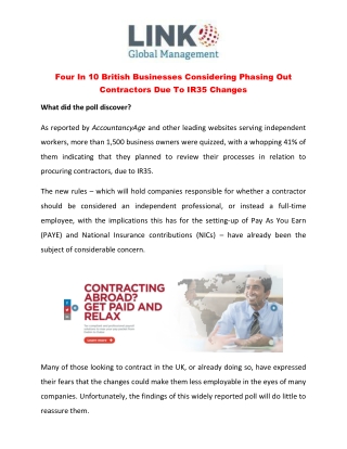 Four In 10 British Businesses Considering Phasing Out Contractors Due To IR35 Changes