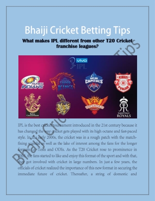What makes IPL different from other T20 Cricket franchise leagues?