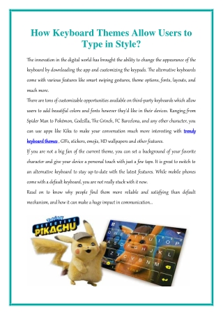 How Keyboard Themes Allow Users to Type in Style?