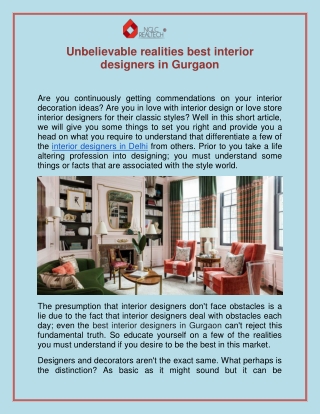Interior designers in Gurgaon