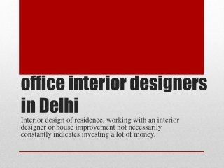 Office interior designers in Delhi