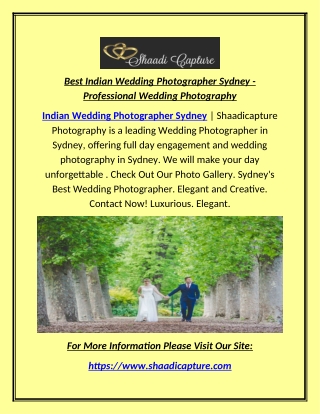 Best Indian Wedding Photographer Sydney - Professional Wedding Photography