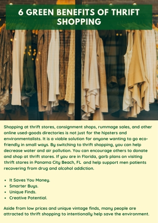 6 Green Benefits of Thrift Shopping