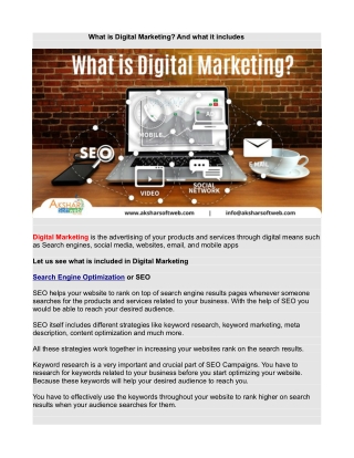 What is Digital Marketing? And what it includes