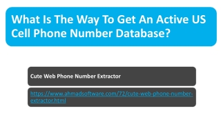 What Is The Way To Get An Active US Cell Phone Number Database?