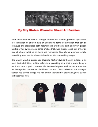 By City States- Wearable Street Art Fashion