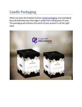 Candle boxes