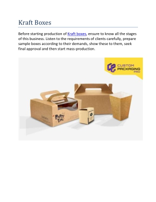 Kraft boxes