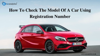 How To Check The Model Of A Car Using Registration Number?