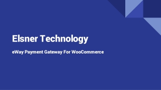 eWay Payment Gateway for WooCommerce