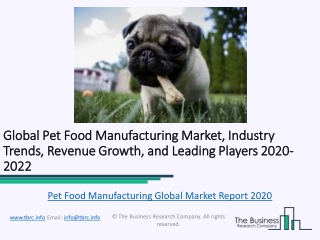 Pet Food Manufacturing Market Competitive Landscape and Regional Forecast Analysis 2022