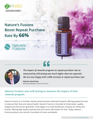 Nature’s Fusions Boost Repeat Purchase Rate By 66%