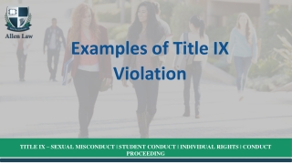 Examples of Title IX Violation