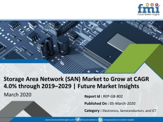 Storage Area Network (SAN) Market will reach at a CAGR of 4.0% during 2019–2029 | Future Market Insights