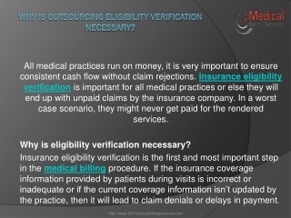 Why is Outsourcing Eligibility Verification necessary?