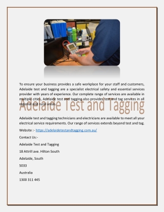 Electrical Test and Tagging_adelaidetestandtagging.com.au
