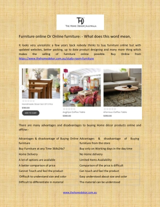 Buy Solid Wood Furniture Online in Sydney Australia