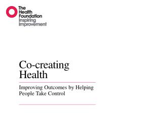 Co-creating Health